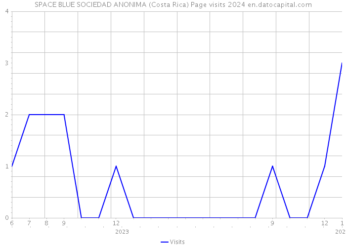 SPACE BLUE SOCIEDAD ANONIMA (Costa Rica) Page visits 2024 