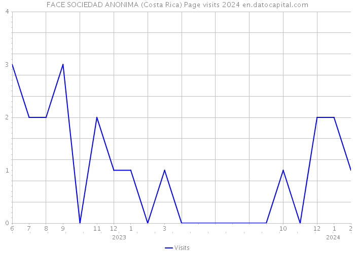 FACE SOCIEDAD ANONIMA (Costa Rica) Page visits 2024 
