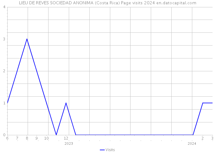 LIEU DE REVES SOCIEDAD ANONIMA (Costa Rica) Page visits 2024 