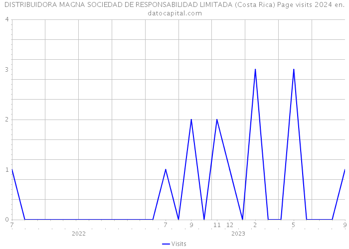 DISTRIBUIDORA MAGNA SOCIEDAD DE RESPONSABILIDAD LIMITADA (Costa Rica) Page visits 2024 