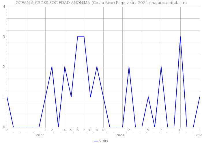 OCEAN & CROSS SOCIEDAD ANONIMA (Costa Rica) Page visits 2024 