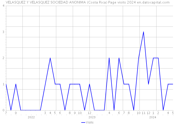 VELASQUEZ Y VELASQUEZ SOCIEDAD ANONIMA (Costa Rica) Page visits 2024 