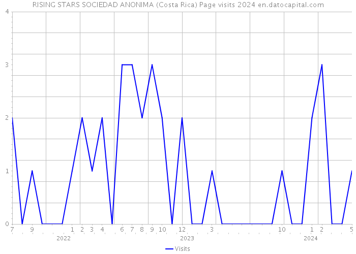 RISING STARS SOCIEDAD ANONIMA (Costa Rica) Page visits 2024 