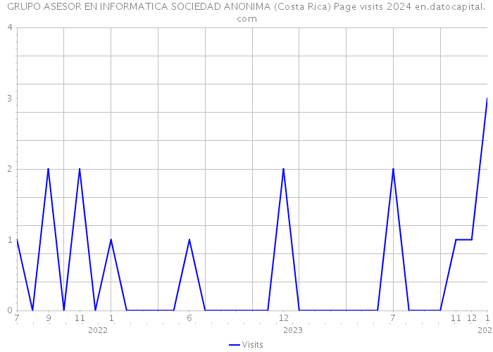GRUPO ASESOR EN INFORMATICA SOCIEDAD ANONIMA (Costa Rica) Page visits 2024 