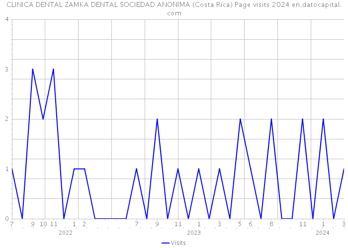 CLINICA DENTAL ZAMKA DENTAL SOCIEDAD ANONIMA (Costa Rica) Page visits 2024 