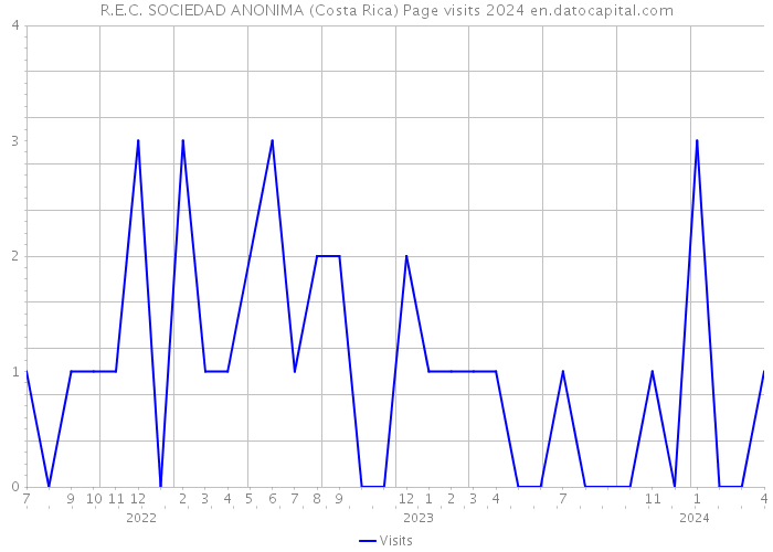 R.E.C. SOCIEDAD ANONIMA (Costa Rica) Page visits 2024 