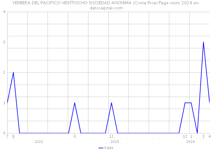 YERBERA DEL PACIFICO VEINTIOCHO SOCIEDAD ANONIMA (Costa Rica) Page visits 2024 