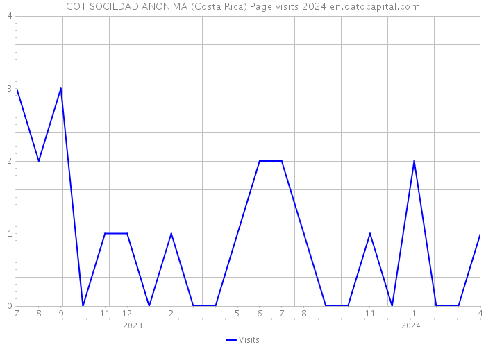 GOT SOCIEDAD ANONIMA (Costa Rica) Page visits 2024 