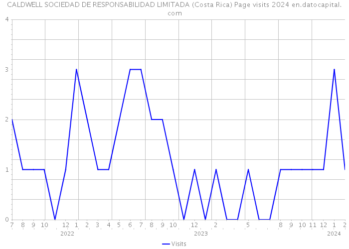 CALDWELL SOCIEDAD DE RESPONSABILIDAD LIMITADA (Costa Rica) Page visits 2024 