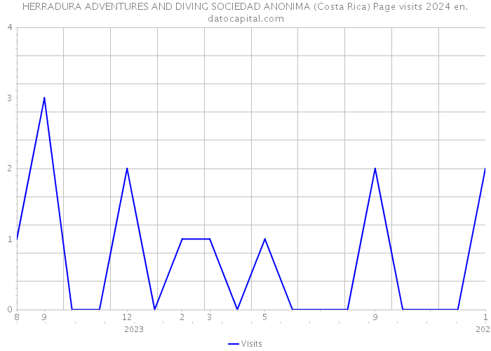 HERRADURA ADVENTURES AND DIVING SOCIEDAD ANONIMA (Costa Rica) Page visits 2024 
