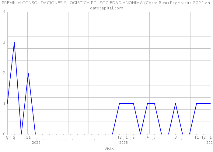 PREMIUM CONSOLIDACIONES Y LOGISTICA PCL SOCIEDAD ANONIMA (Costa Rica) Page visits 2024 