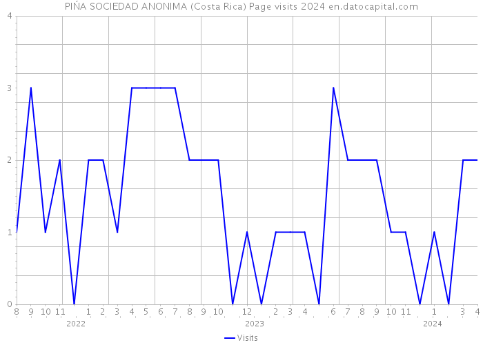 PIŃA SOCIEDAD ANONIMA (Costa Rica) Page visits 2024 