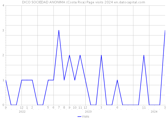 DICO SOCIEDAD ANONIMA (Costa Rica) Page visits 2024 