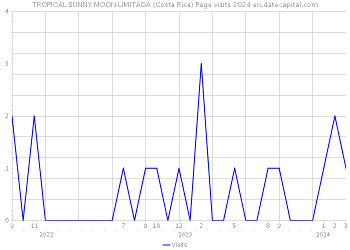 TROPICAL SUNNY MOON LIMITADA (Costa Rica) Page visits 2024 