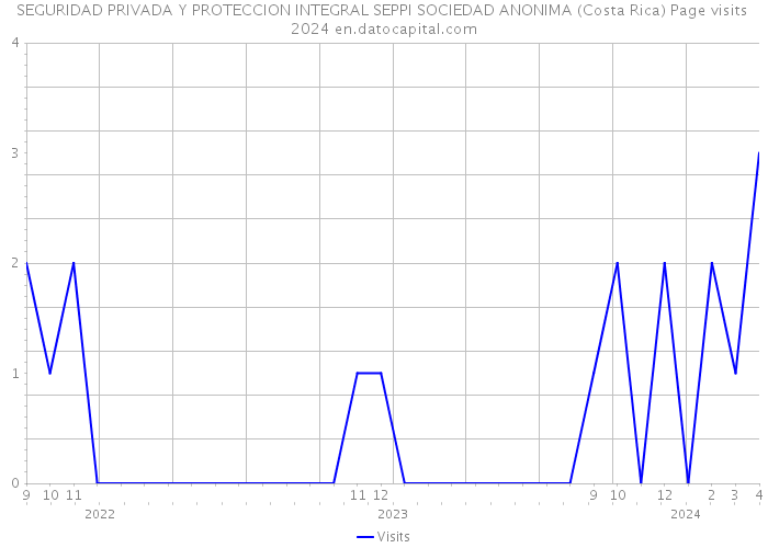 SEGURIDAD PRIVADA Y PROTECCION INTEGRAL SEPPI SOCIEDAD ANONIMA (Costa Rica) Page visits 2024 