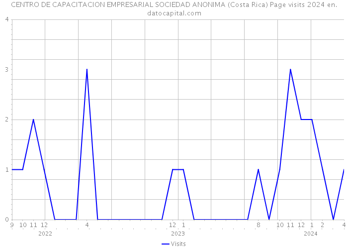 CENTRO DE CAPACITACION EMPRESARIAL SOCIEDAD ANONIMA (Costa Rica) Page visits 2024 