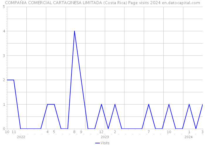 COMPAŃIA COMERCIAL CARTAGINESA LIMITADA (Costa Rica) Page visits 2024 
