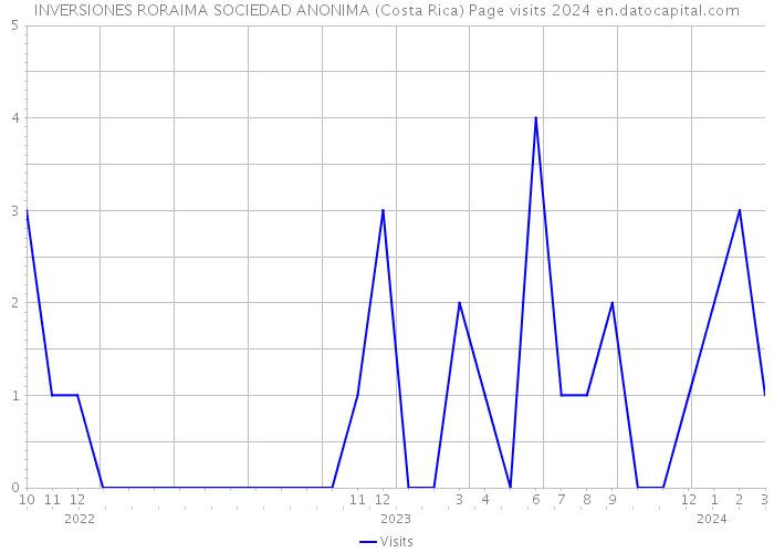 INVERSIONES RORAIMA SOCIEDAD ANONIMA (Costa Rica) Page visits 2024 