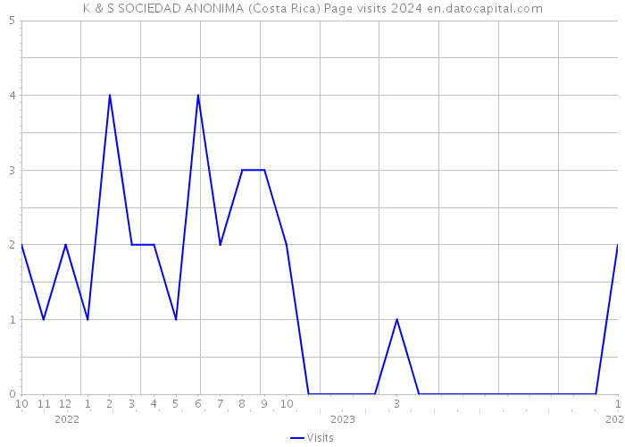 K & S SOCIEDAD ANONIMA (Costa Rica) Page visits 2024 