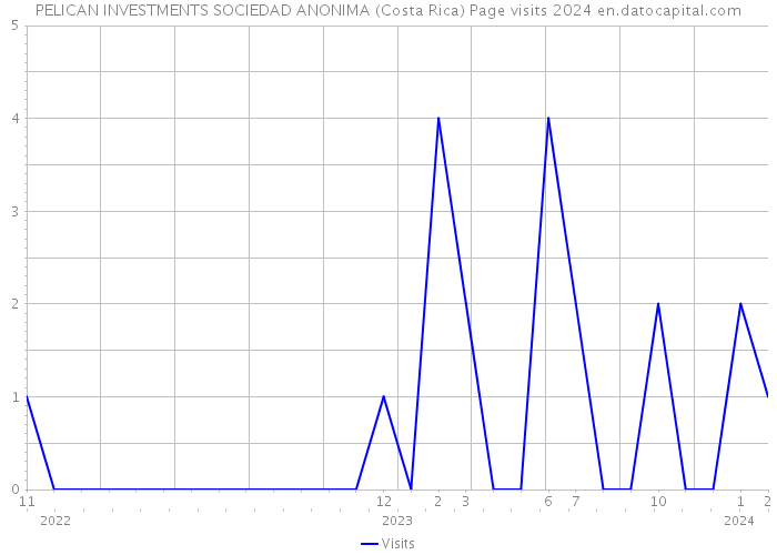 PELICAN INVESTMENTS SOCIEDAD ANONIMA (Costa Rica) Page visits 2024 