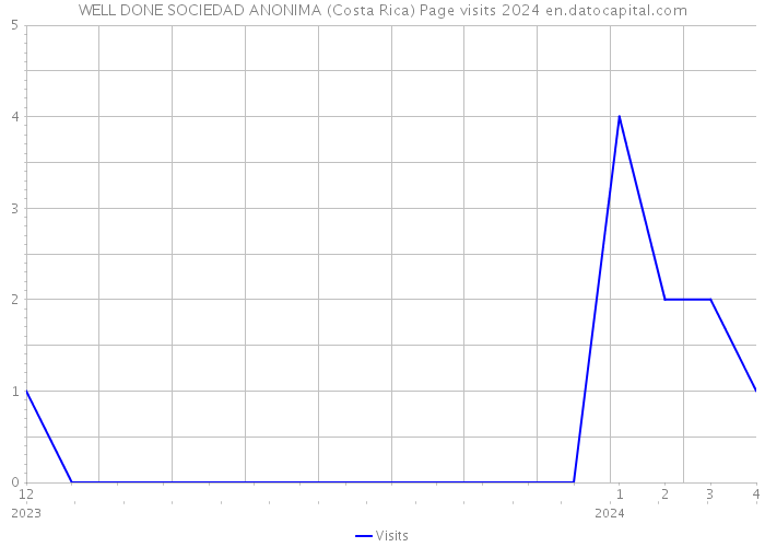 WELL DONE SOCIEDAD ANONIMA (Costa Rica) Page visits 2024 