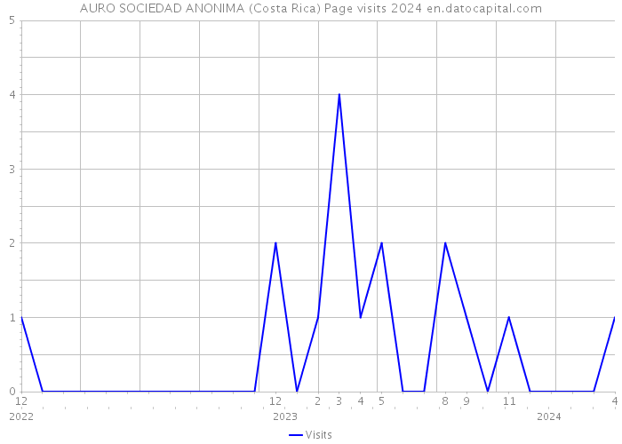AURO SOCIEDAD ANONIMA (Costa Rica) Page visits 2024 