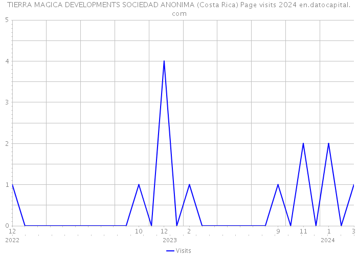 TIERRA MAGICA DEVELOPMENTS SOCIEDAD ANONIMA (Costa Rica) Page visits 2024 