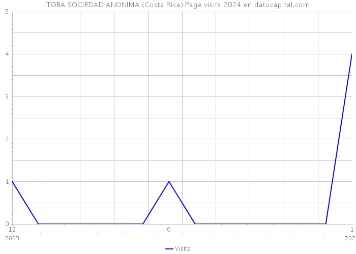 TOBA SOCIEDAD ANONIMA (Costa Rica) Page visits 2024 