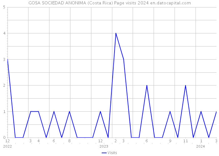 GOSA SOCIEDAD ANONIMA (Costa Rica) Page visits 2024 