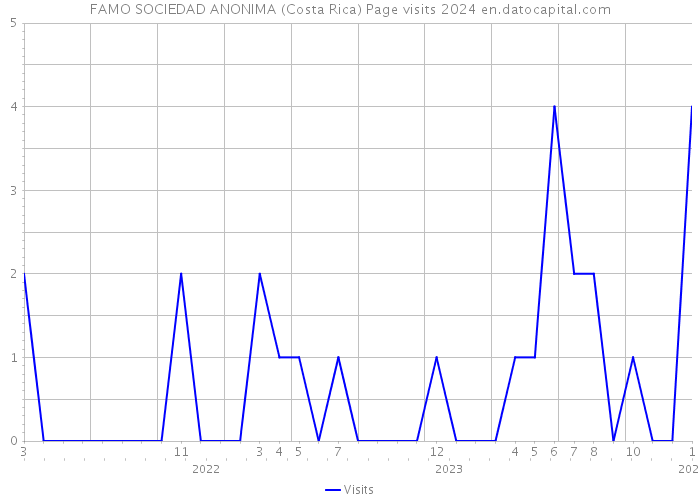 FAMO SOCIEDAD ANONIMA (Costa Rica) Page visits 2024 