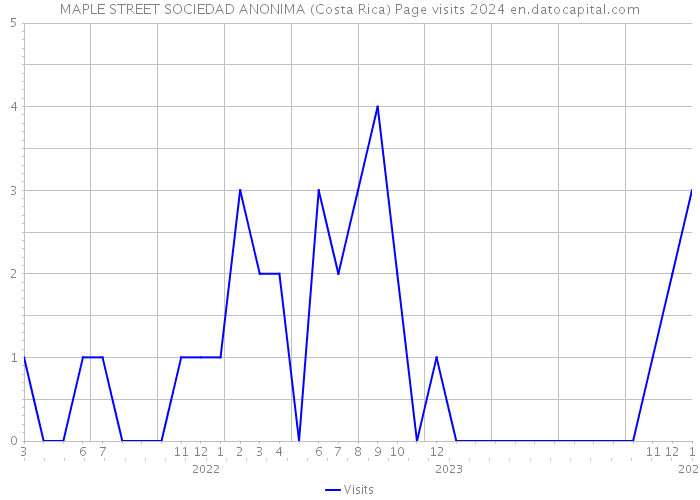 MAPLE STREET SOCIEDAD ANONIMA (Costa Rica) Page visits 2024 