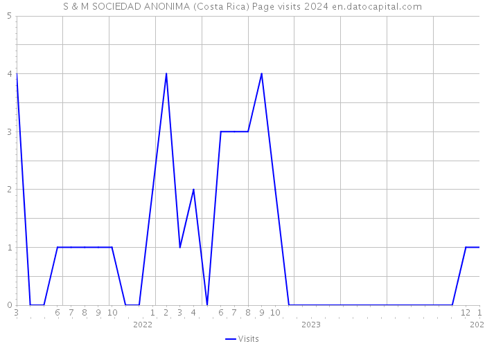 S & M SOCIEDAD ANONIMA (Costa Rica) Page visits 2024 