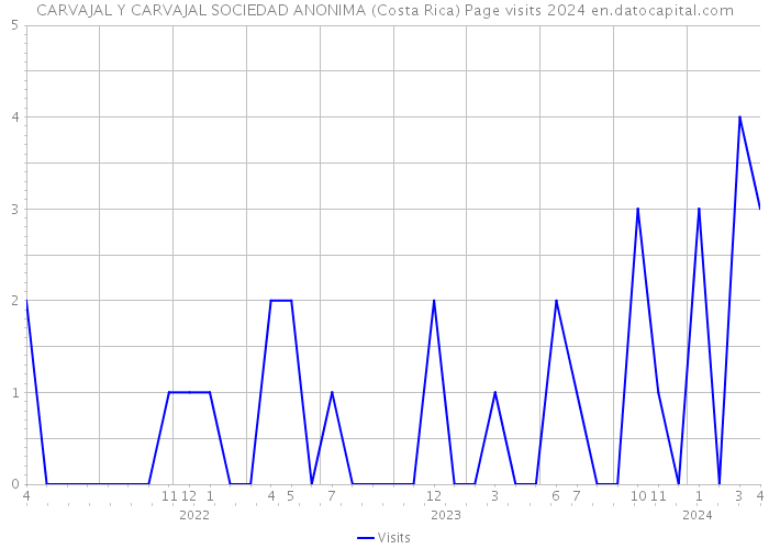 CARVAJAL Y CARVAJAL SOCIEDAD ANONIMA (Costa Rica) Page visits 2024 