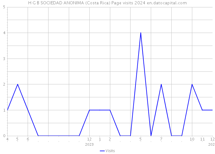 H G B SOCIEDAD ANONIMA (Costa Rica) Page visits 2024 