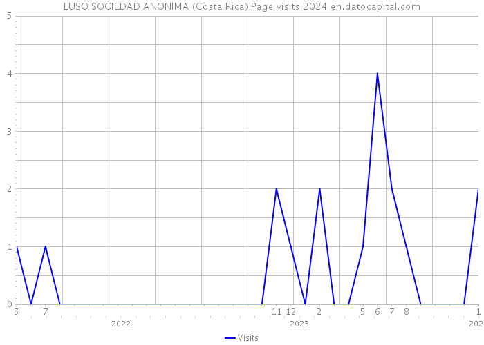 LUSO SOCIEDAD ANONIMA (Costa Rica) Page visits 2024 