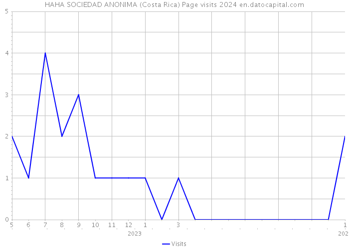 HAHA SOCIEDAD ANONIMA (Costa Rica) Page visits 2024 