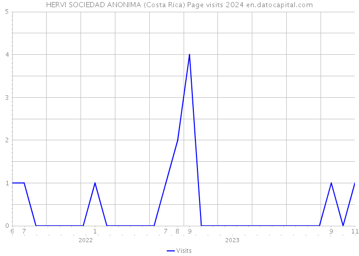 HERVI SOCIEDAD ANONIMA (Costa Rica) Page visits 2024 