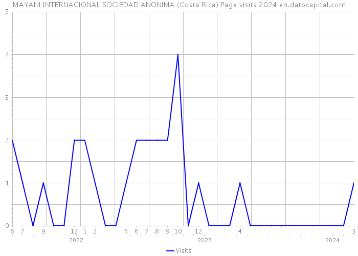 MAYANI INTERNACIONAL SOCIEDAD ANONIMA (Costa Rica) Page visits 2024 