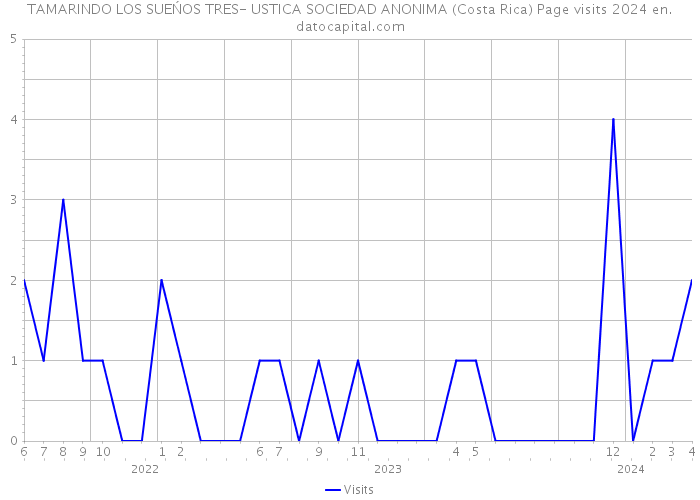 TAMARINDO LOS SUEŃOS TRES- USTICA SOCIEDAD ANONIMA (Costa Rica) Page visits 2024 