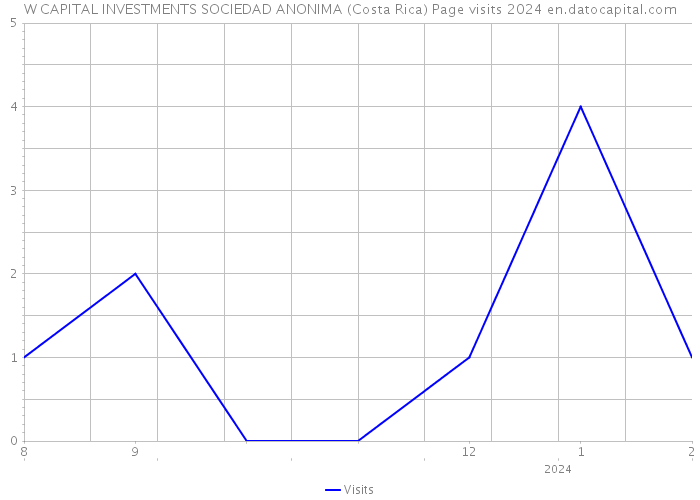 W CAPITAL INVESTMENTS SOCIEDAD ANONIMA (Costa Rica) Page visits 2024 