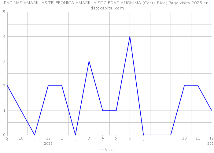 PAGINAS AMARILLAS TELEFONICA AMARILLA SOCIEDAD ANONIMA (Costa Rica) Page visits 2023 