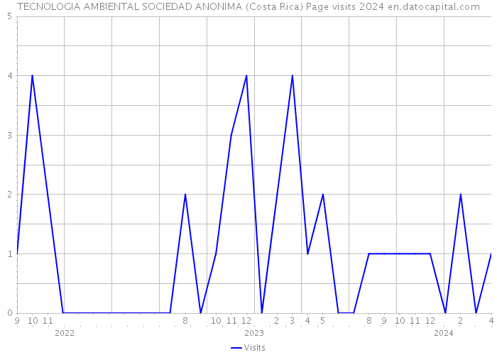 TECNOLOGIA AMBIENTAL SOCIEDAD ANONIMA (Costa Rica) Page visits 2024 