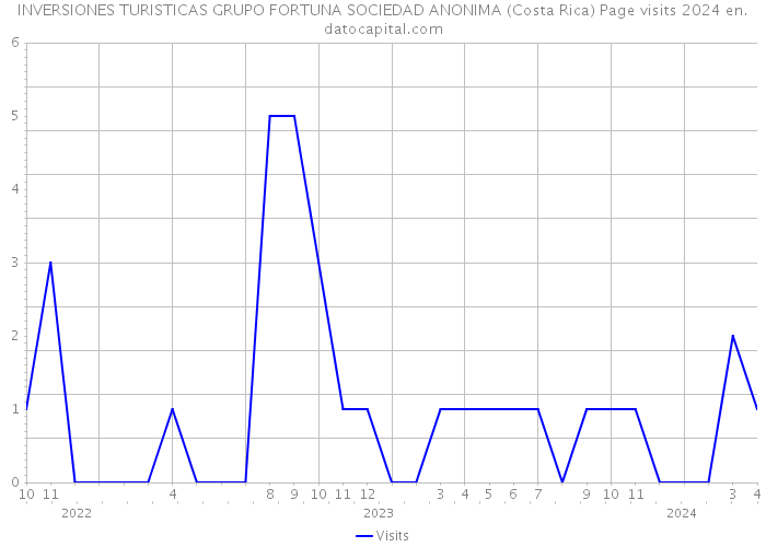 INVERSIONES TURISTICAS GRUPO FORTUNA SOCIEDAD ANONIMA (Costa Rica) Page visits 2024 