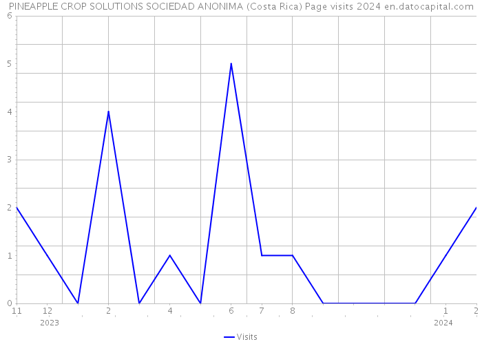 PINEAPPLE CROP SOLUTIONS SOCIEDAD ANONIMA (Costa Rica) Page visits 2024 