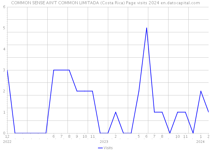 COMMON SENSE AIN'T COMMON LIMITADA (Costa Rica) Page visits 2024 