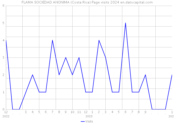 FLAMA SOCIEDAD ANONIMA (Costa Rica) Page visits 2024 
