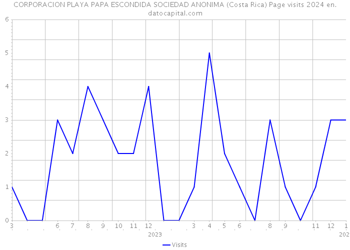 CORPORACION PLAYA PAPA ESCONDIDA SOCIEDAD ANONIMA (Costa Rica) Page visits 2024 