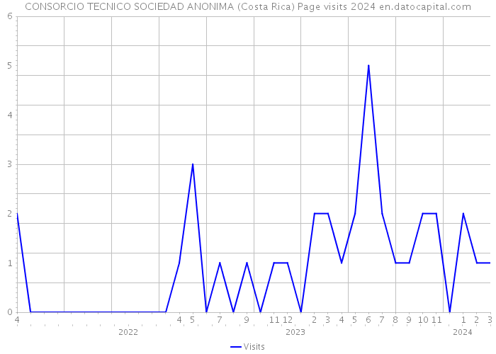 CONSORCIO TECNICO SOCIEDAD ANONIMA (Costa Rica) Page visits 2024 