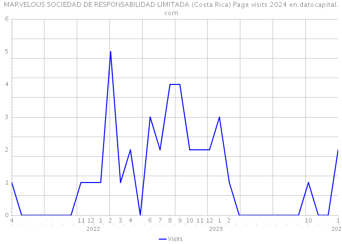 MARVELOUS SOCIEDAD DE RESPONSABILIDAD LIMITADA (Costa Rica) Page visits 2024 
