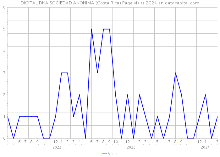 DIGITAL DNA SOCIEDAD ANONIMA (Costa Rica) Page visits 2024 